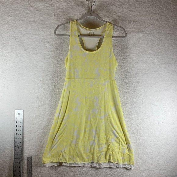 Lola Athletic Dress Women's Size Large Yellow Floral Round Neck‎ Pullover 8008 - Picture 1 of 8